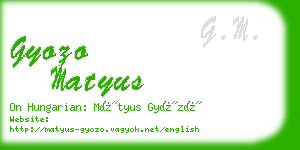 gyozo matyus business card